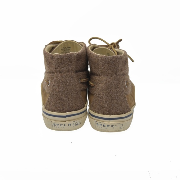 *Sperry Sz 13M Brown Wool & Leather Chukka Boots